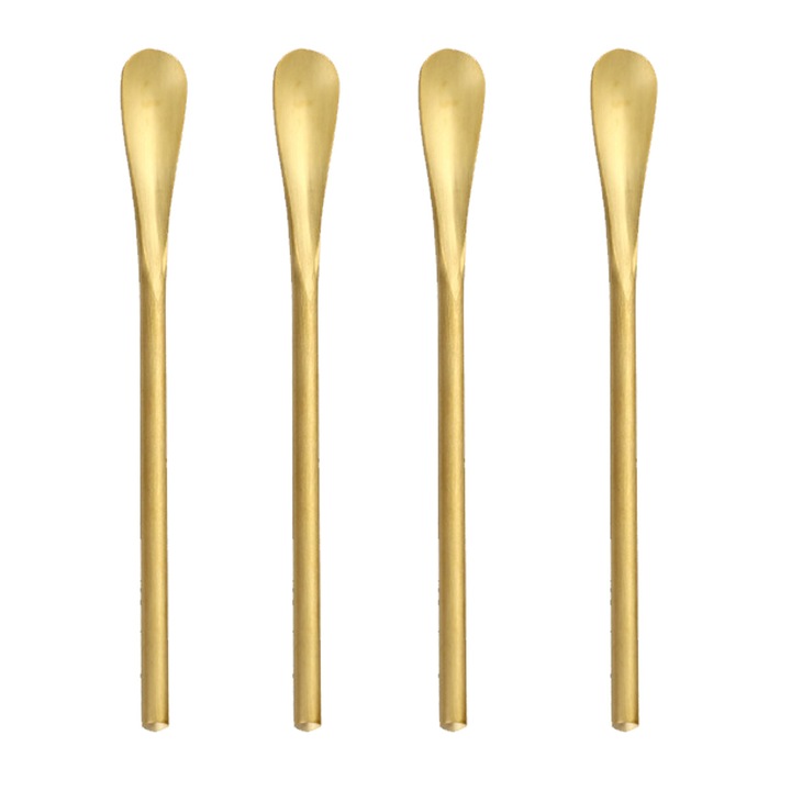 Set de 4 polonice din inox, aurii, 13x1.2cm