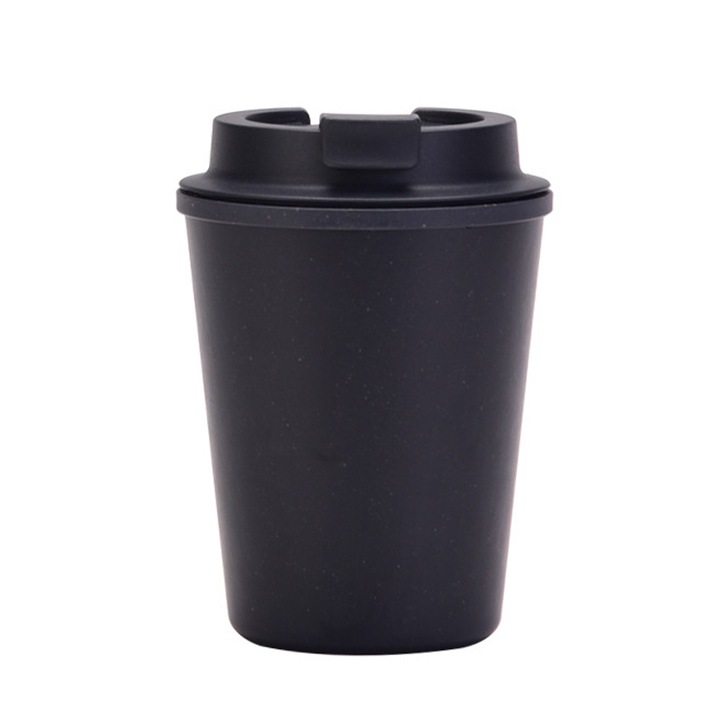 Kávéscsésze, búzaszalmából, Jormftte, 350 ml, fekete