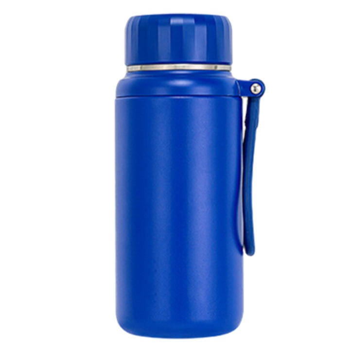 Termosz bögre, QttvbTna, Inox, 620 ml, 20.2 x 8.2 cm, Kék