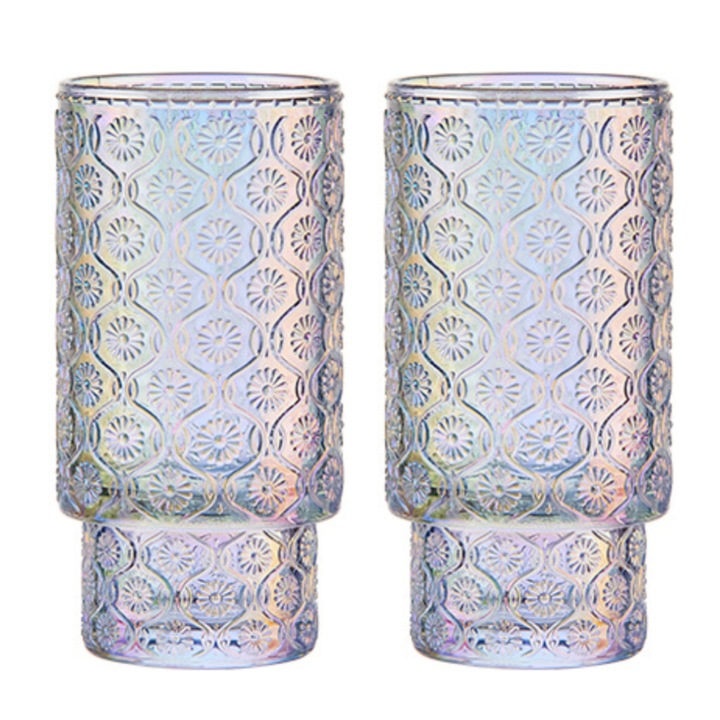 2 db-os üveg pohárkészlet, Jormftte, 340 ml űrtartalom, többszínű, 140x70x55mm