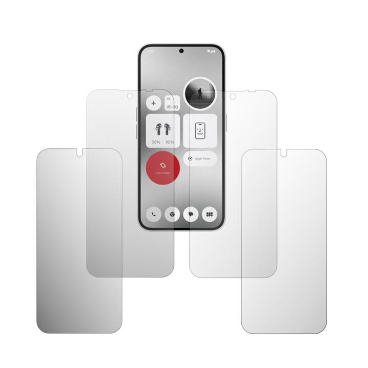 Set 4X Folie Protectie Ecran Folie24, pentru Nothing Phone 2a, 2X Ultra-Clear + 2X Mate, Acoperire Full-Display si Case-Friendly, Adezive, Flexibile cu Auto Regenerare