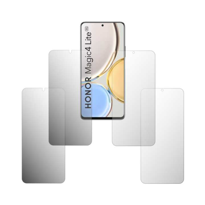 Set 4X Folie Protectie Ecran Folie24, pentru Honor Magic4 Lite, 2X Ultra-Clear + 2X Mate, Acoperire Full-Display si Case-Friendly, Adezive, Flexibile cu Auto Regenerare