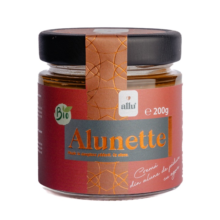 Crema din alune de padure cu agave, Allu, 200 g