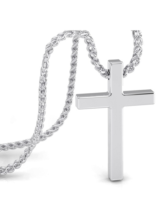 Мъжко кожено колие [Lord], Сребрист