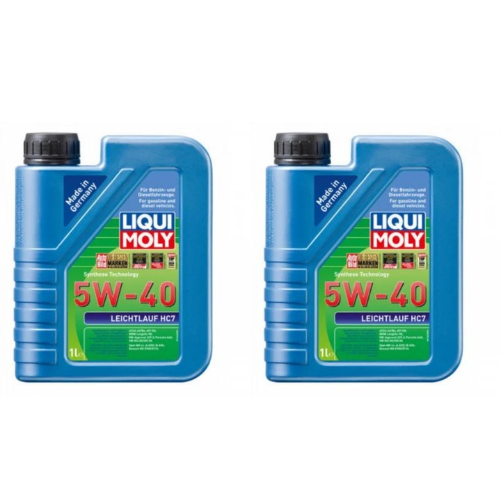 Pachet 2 litri Ulei Motor Sintetic Liqui Moly Leichtlauf HC7 5W40