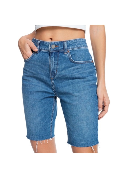 Blugi scurti dama Roxy, Bumbac/Elastan, Albastru, Albastru, W28-L28