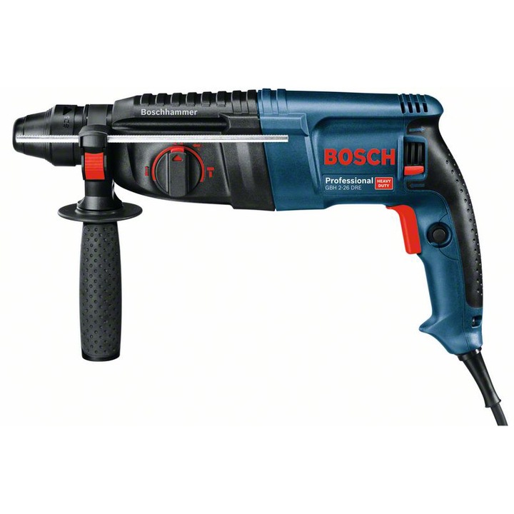Ciocan rotopercutor Bosch Professional GBH 2-26 DRE, 800 W, 900 RPM, 2.7 J, fabricat in Germania