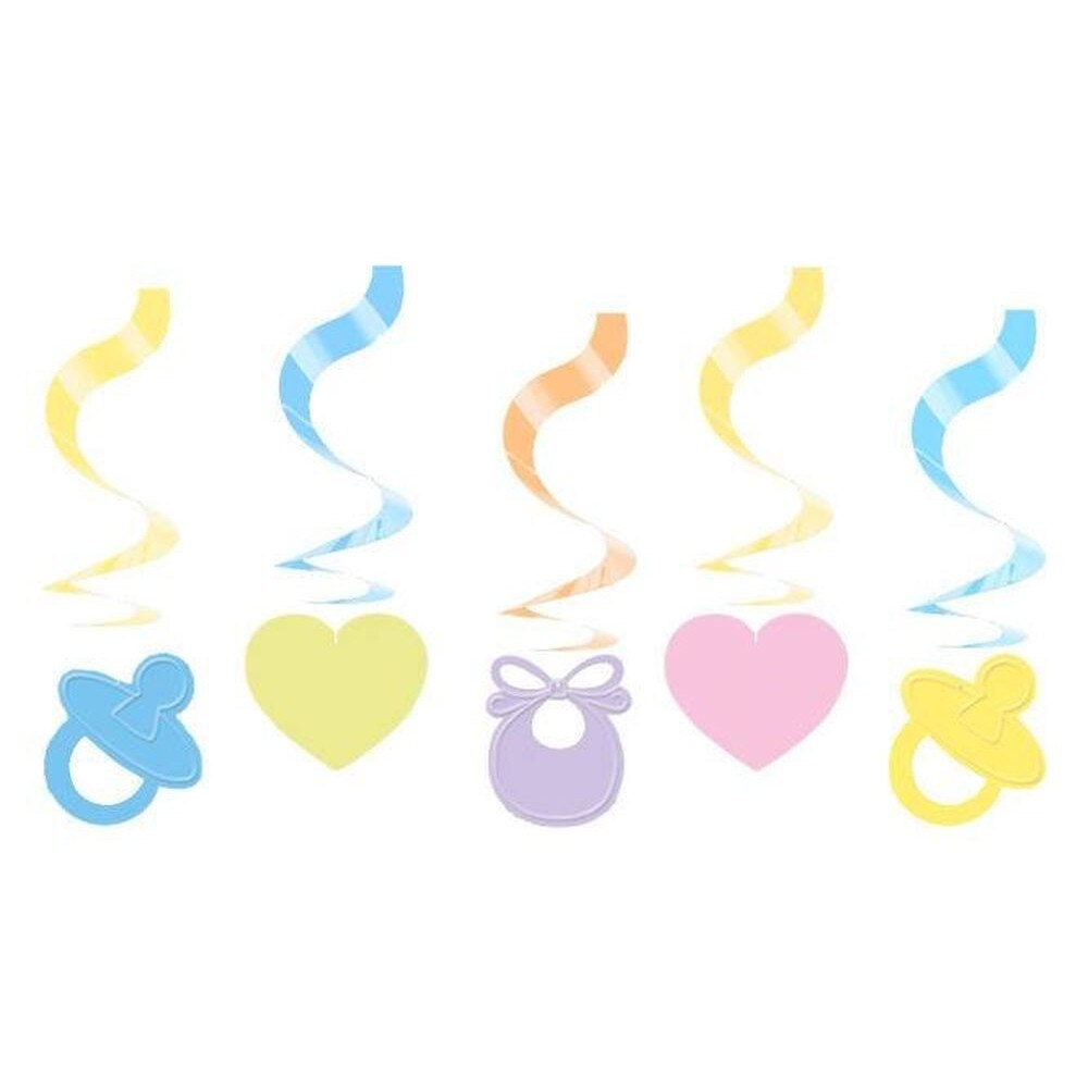 Serpentine decorative Baby Shower 61cm, Amscan 679662, Set 5 buc