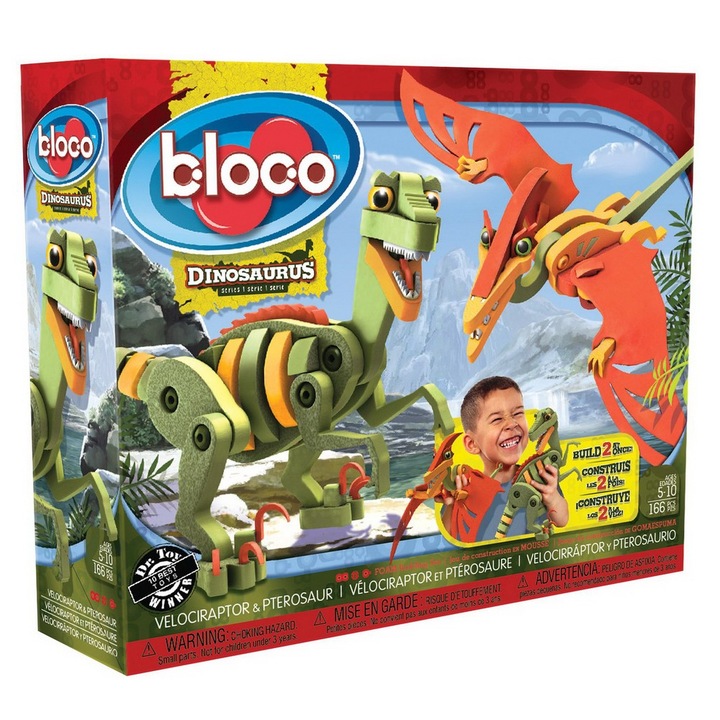 Bloco 3D EVA Puzzle – VELOCIRAPTOR, Velociraptor és Pterosaur – 20001