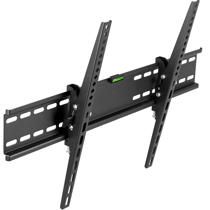 Suport TV de Perete, Universal, Diagonala 32”- 85” ( 80 - 216cm ), Max 55 kg, Vesa 100x100 – 600x400, Negru, Sim Online®