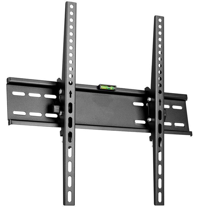 Suport TV de Perete, Universal, Diagonala 23”- 65” ( 58 - 165cm ), Max 45 kg, Vesa 100x100 – 400x400, Negru, Sim Online®