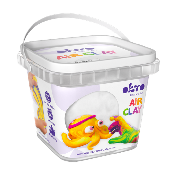 Argila usoara pentru modelaj, Okto, 200 grame - Alb