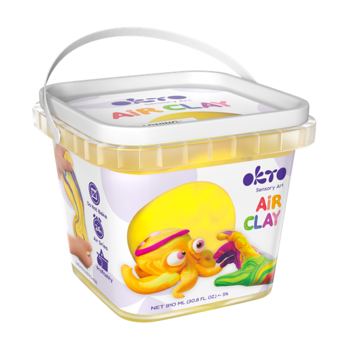 Argila usoara pentru modelaj, Okto, 200 grame - Galben