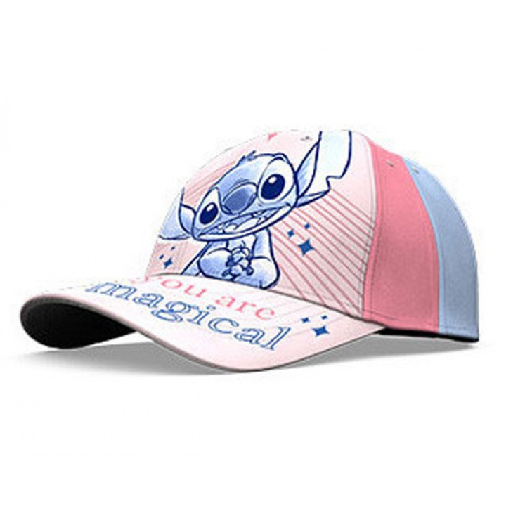 Sapca bumbac baseball copii Stitch Magical 24521, Roz