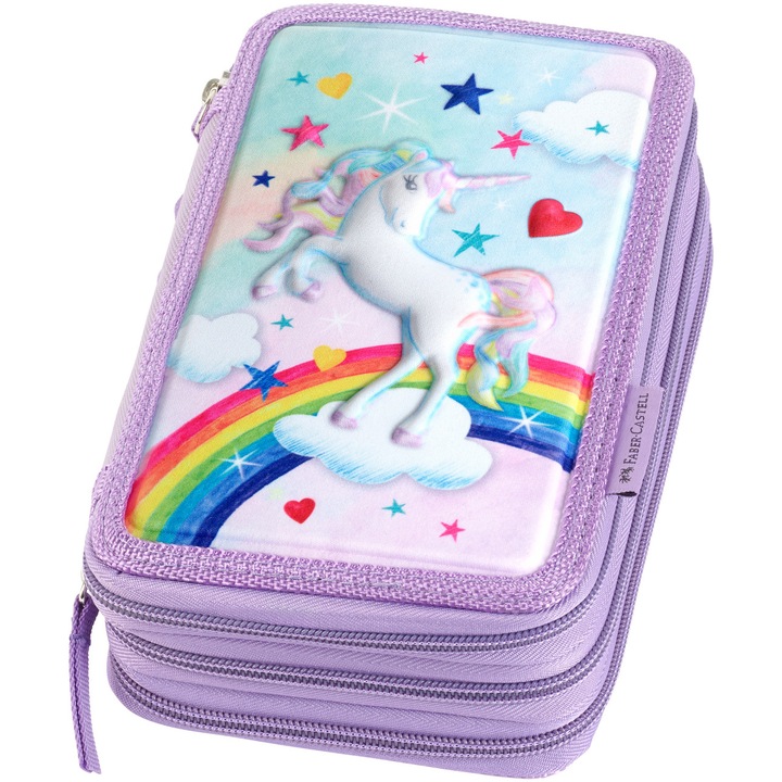 Несесер Faber-Castell, Необорудван, Еднорог, 3 ципа