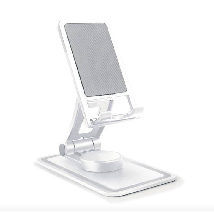 Univerzális asztaltartó, 360 fokban elforgatható, fehér, 2,15x1,9x5 cm