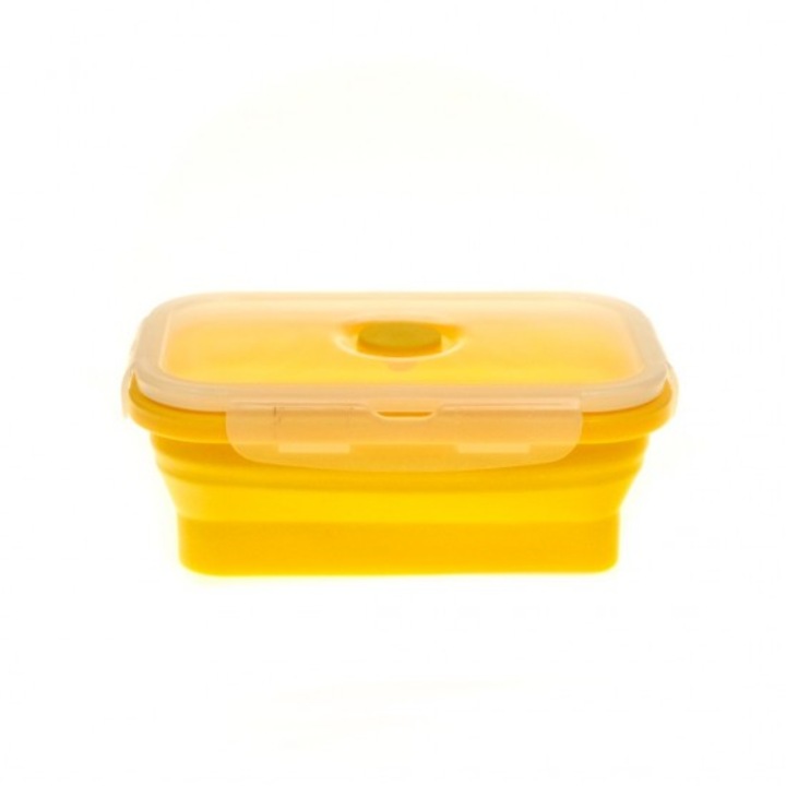 Casoleta din silicon si pvc 500 ml 16x10x6 cm galben