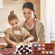 Set 2 Forma din Silicon Blocuri si Inimioara pentru Ciocolata de Casa, Bomboane, Jeleuri sau Cuburi de Gheata, Tableta, 22.3 x 10 .6x 1cm, enkourakoko®, Maro