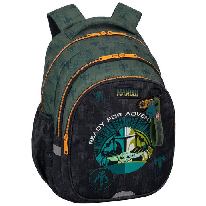 Rucsac scolar CoolPack Jerry Mandalorian, 28 x 39 x 15 cm, Multicolor