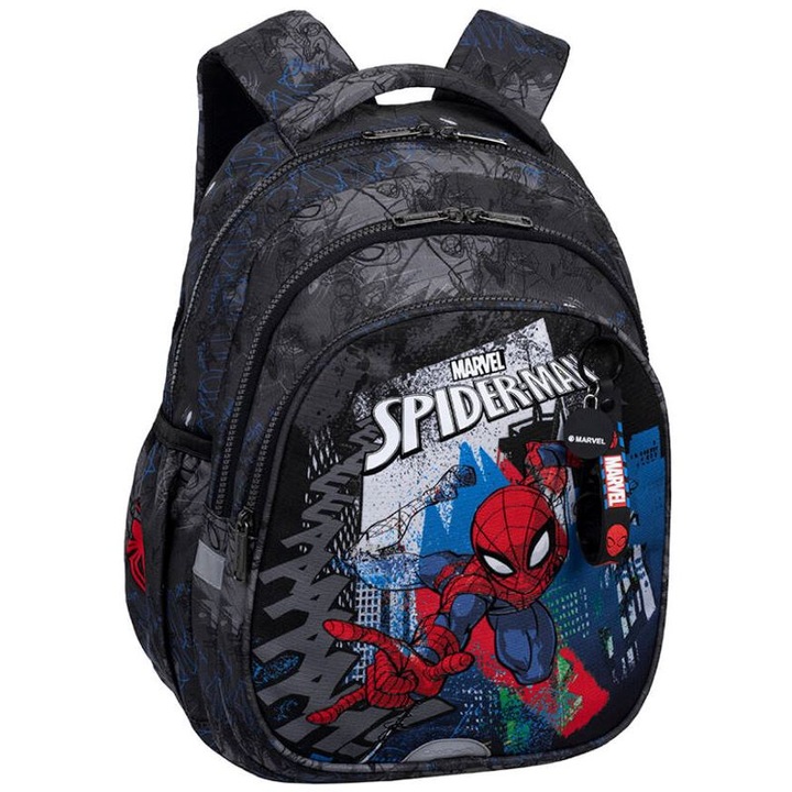 Rucsac scolar CoolPack Jerry Spiderman, 28 x 39 x 15 cm, Multicolor