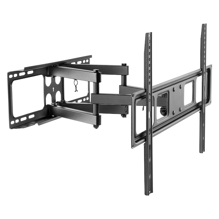 Suport TV de perete cu brat, Nexio, full-motion, reglabil, 37-70 inch(94cm-178cm), capacitate sustinere 40KG, Negru