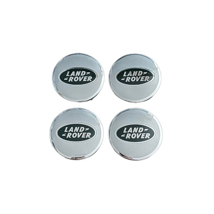 Set 4 capace jante LAND ROVER, RANGE ROVER, 62-63mm, Gri Verde