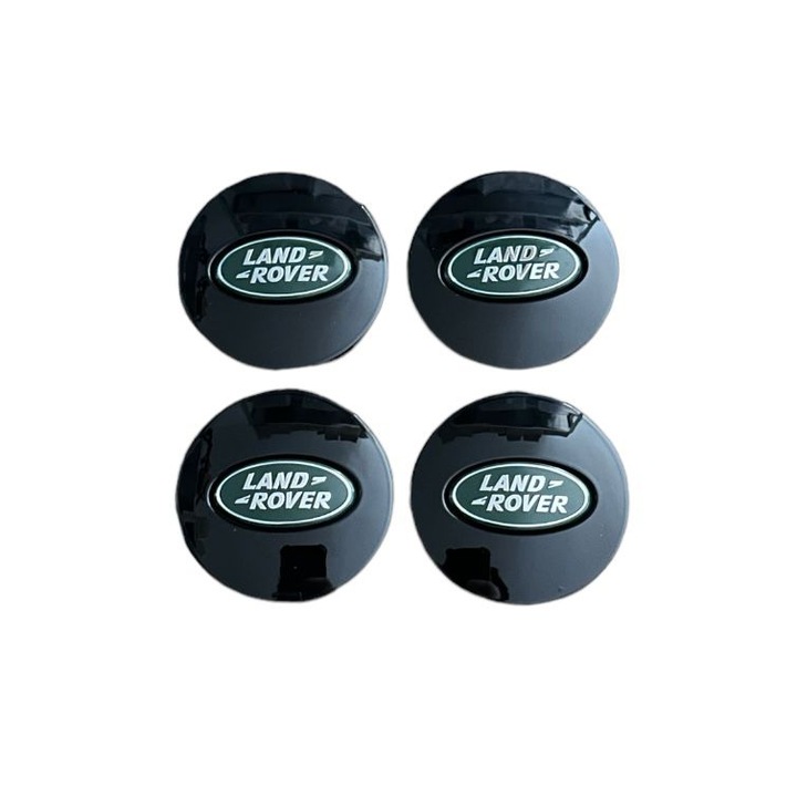 Set 4 capace jante LAND ROVER, RANGE ROVER, 62-63mm, Negru Verde