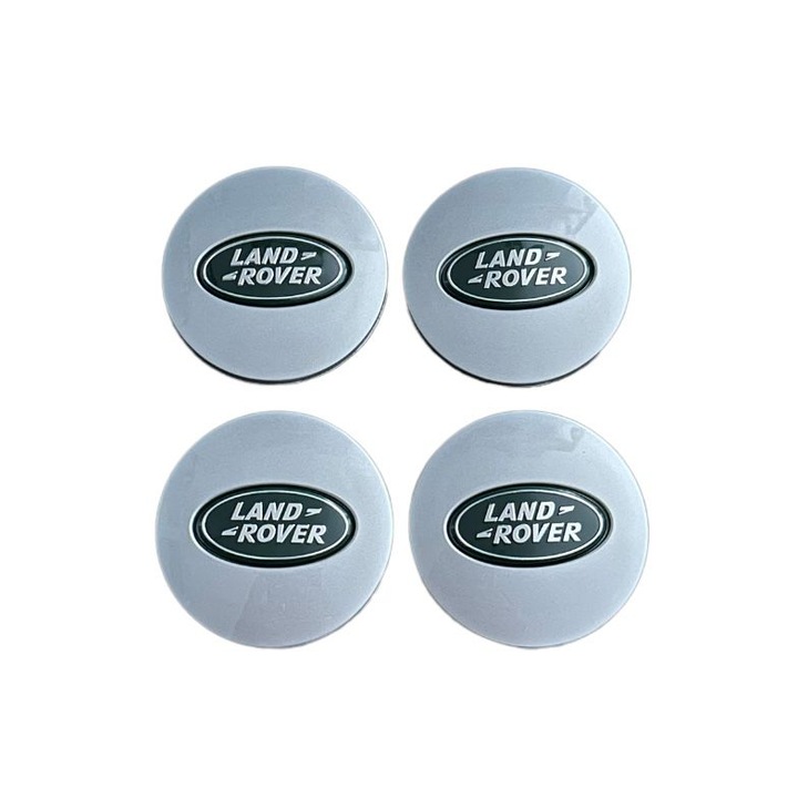Set 4 capace jante LAND ROVER, RANGE ROVER, 62-63mm, Gri Verde
