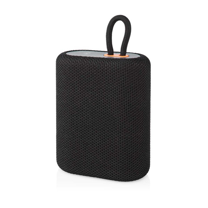 Boxa Portabila TehnoTek, Wireless, Bass Puternic, LED RGB, Bluetooth, Culoare Rosie