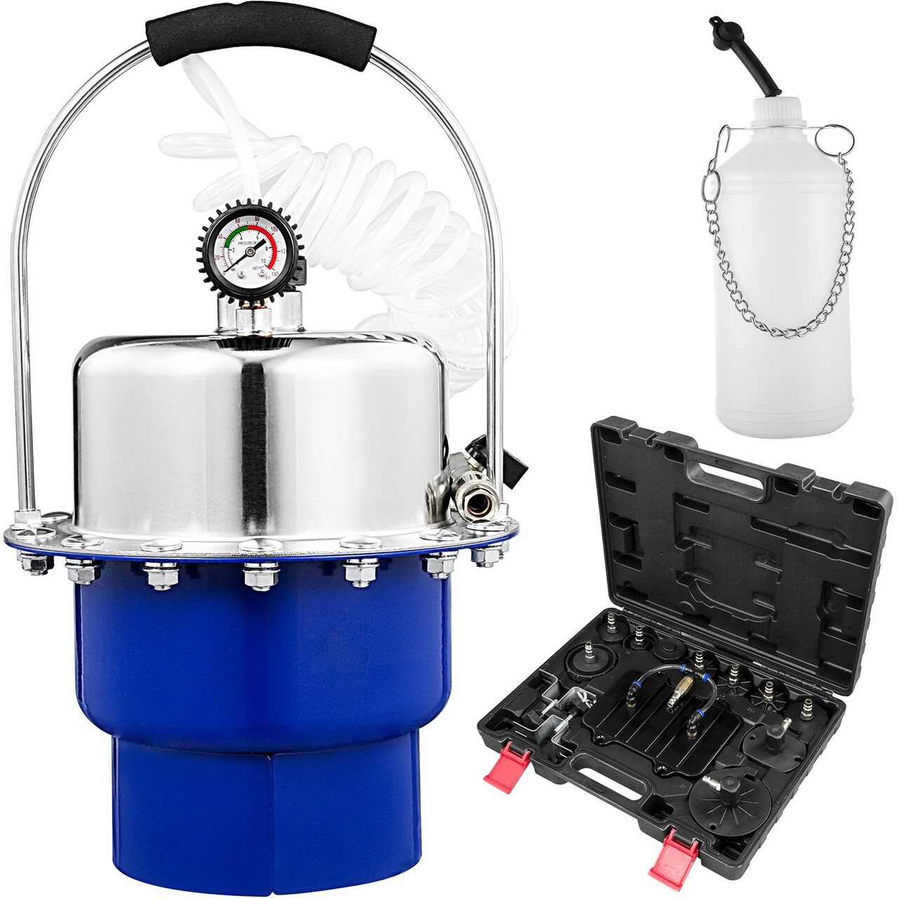 Set aerisire frana 0-150 PSI, Rezervor 5 l, Profesional, 26 x 46 cm ...