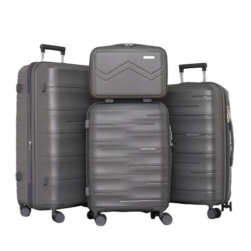 Set Valize Perfect line PP 1909-43, Expander, 76/52/30 cm, Gri, 4