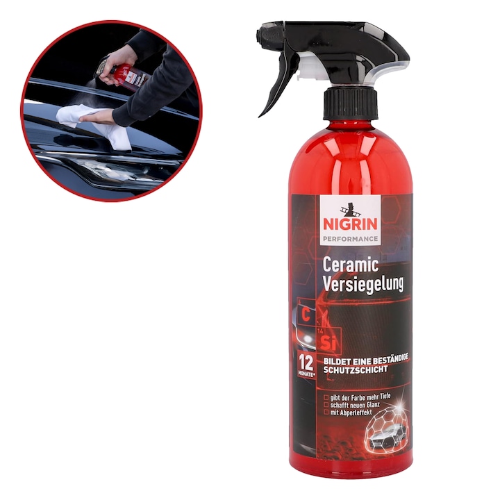 Solutie cu efect stralucire si protectie vopsea auto, Ceramic Sealer, Nigrin Performance, 750 ml
