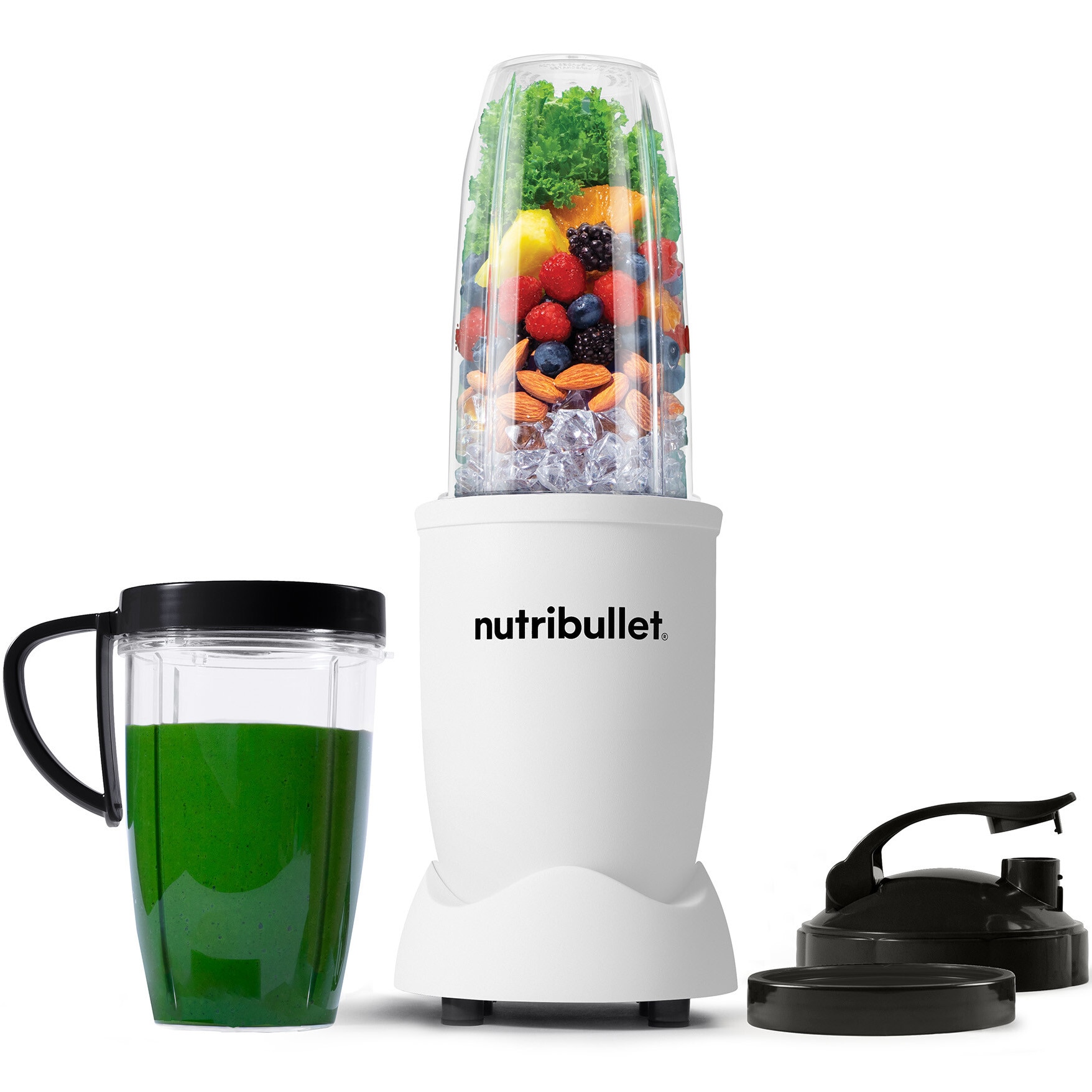 Blender Nutribullet Pro NB907MAW, 900 W, 1 viteza, 5 accesorii, alb