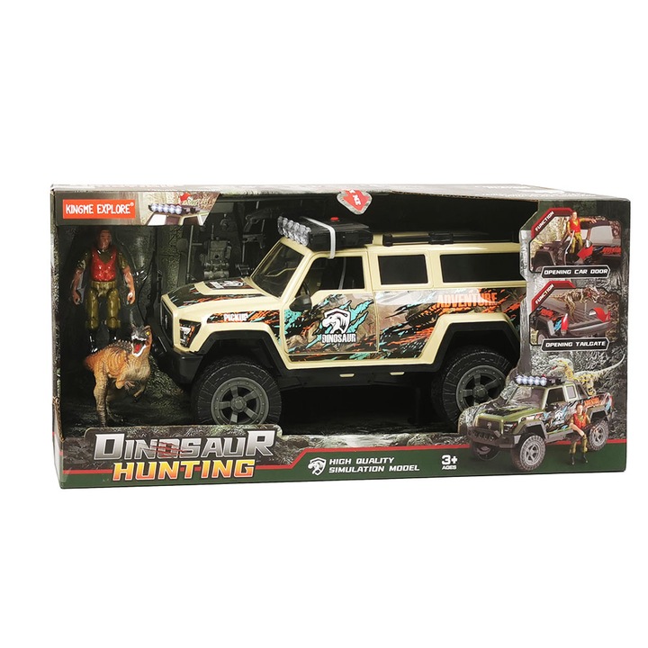 Jeep pentru copii, Pentru joaca, Cu un dinozaur