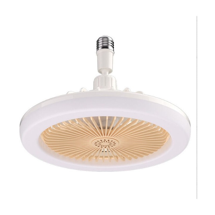 Ventilator de tavan ultra-silentios cu lumina, design modern, controlabil prin telecomanda, pentru sufragerie dormitor camera copii