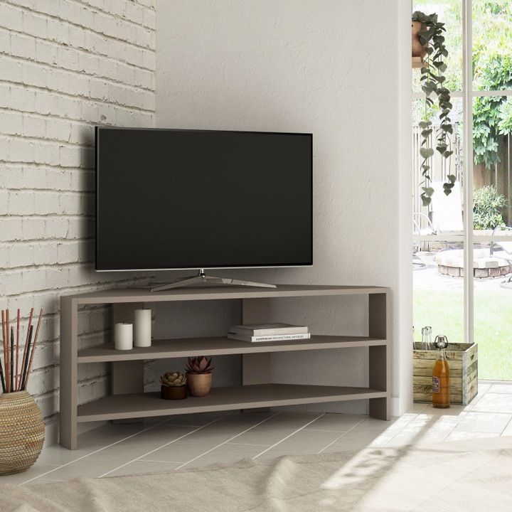 Comoda TV Model Thales, 114x45x36 cm, Mocha deschis