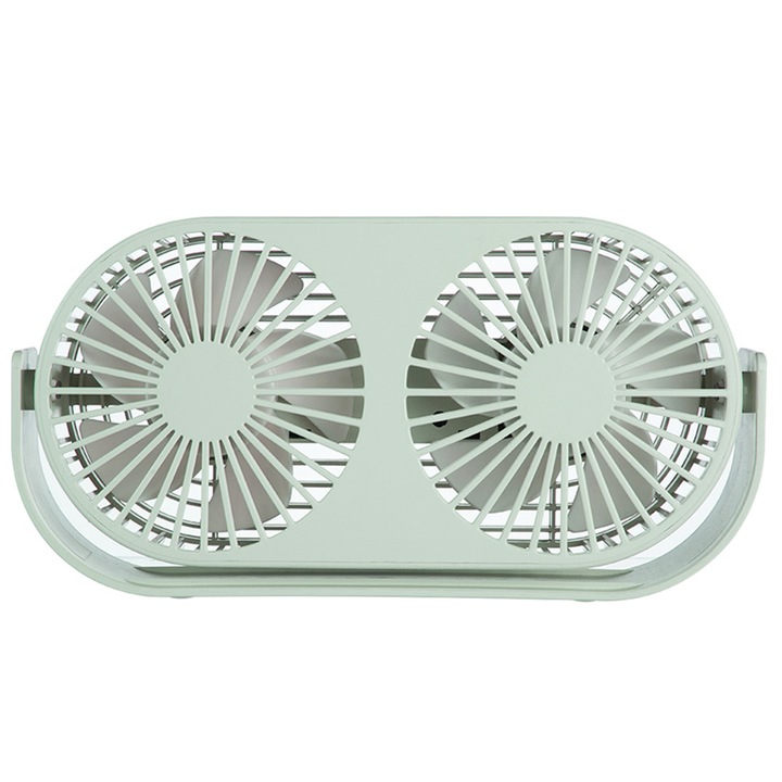 HERUSI asztali ventilátor, kicsi, 3 sebességes, erős légáram, állítható fej, 23x4.3x16.5cm, USB