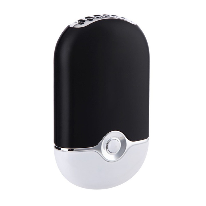 Ventilator portabil USB, plastic, negru