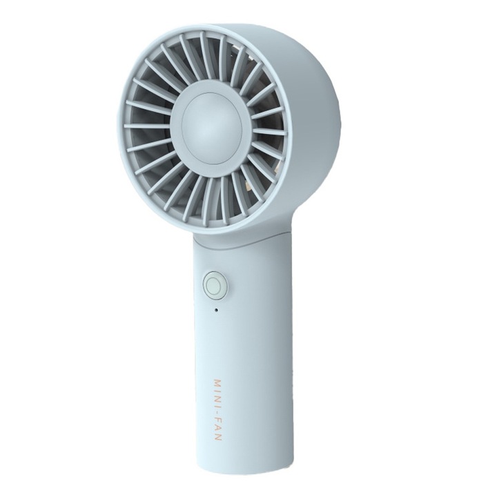 Ventilator portabil, ABS, 3 viteze, incarcare USB, alb