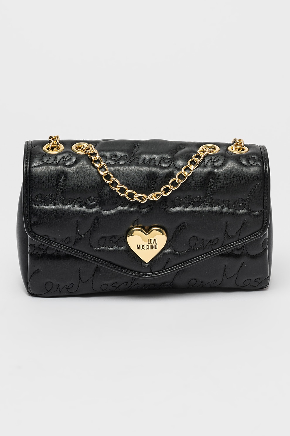 Love Moschino, Geanta dreptunghiulara de piele ecologica cu bareta