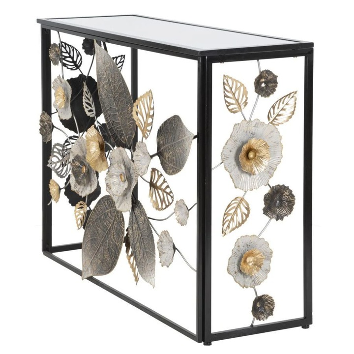 Consola multicolora din metal, Glam Dark Mauro Ferretti