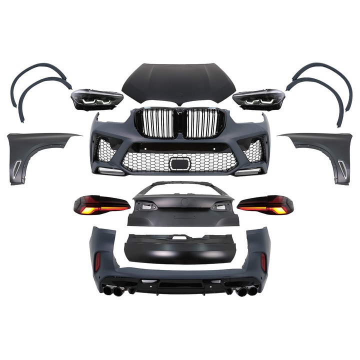 Pachet Exterior Complet compatibil cu BMW X5 E70 2007-2013 Conversie la X5M 2024 Design