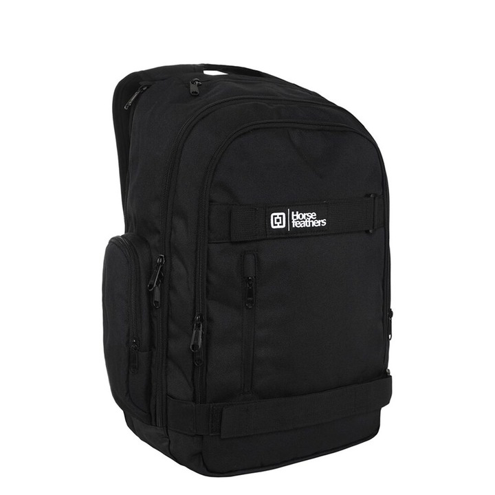 Rucsac Horsefeathers Bolter, 2 compartimente principale, laptop, ergonomic, negru, 48x33x20cm