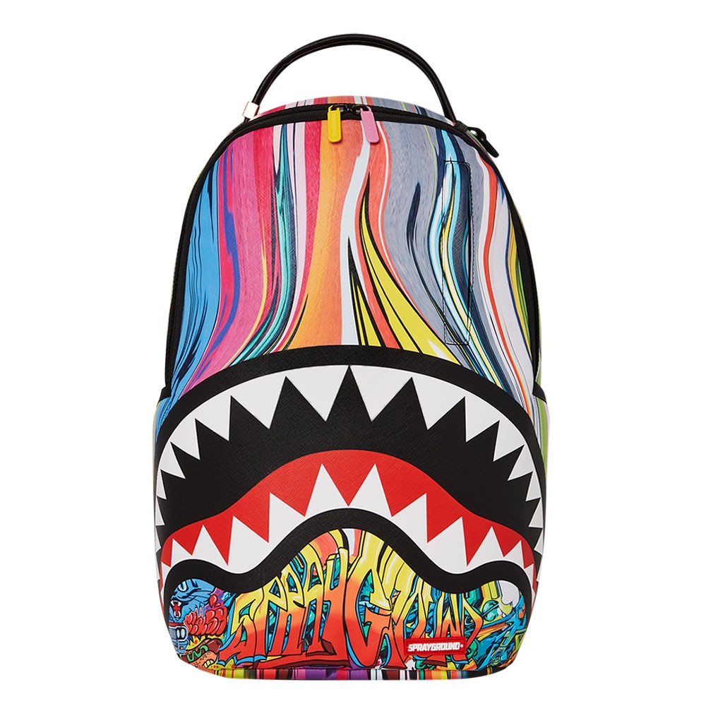 Rucsac Sprayground Melt Graff DLXSV, compartiment laptop, impermeabil, 