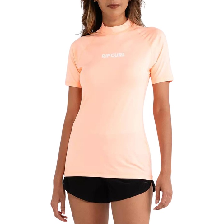 Tricou inot dama, RIP CURL Classic Surf, UPF 50+, Bright Peach, Poliester, S