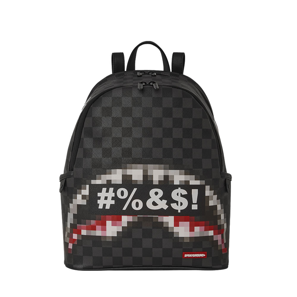 Rucsac Sprayground Censored Shark Savage, piele ecologica rezistenta la  apa, buzunare laterale,