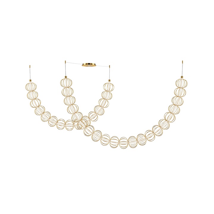 Maytoni Modern Golden Cage LED полилей, злато, LED 107W, 6110lm 3000K