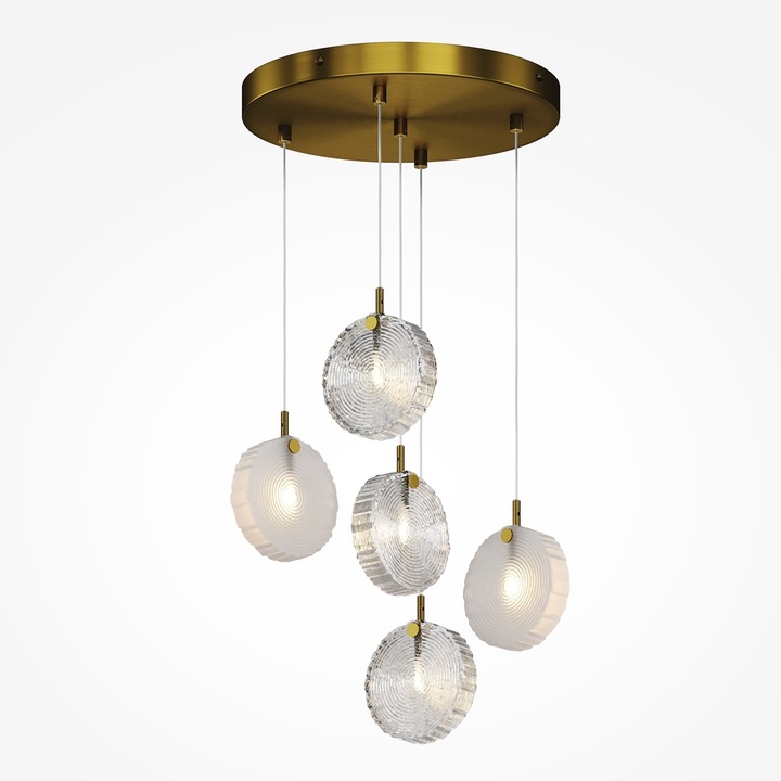 Модерен замръзнал полилей Maytoni, месинг, G4 28W