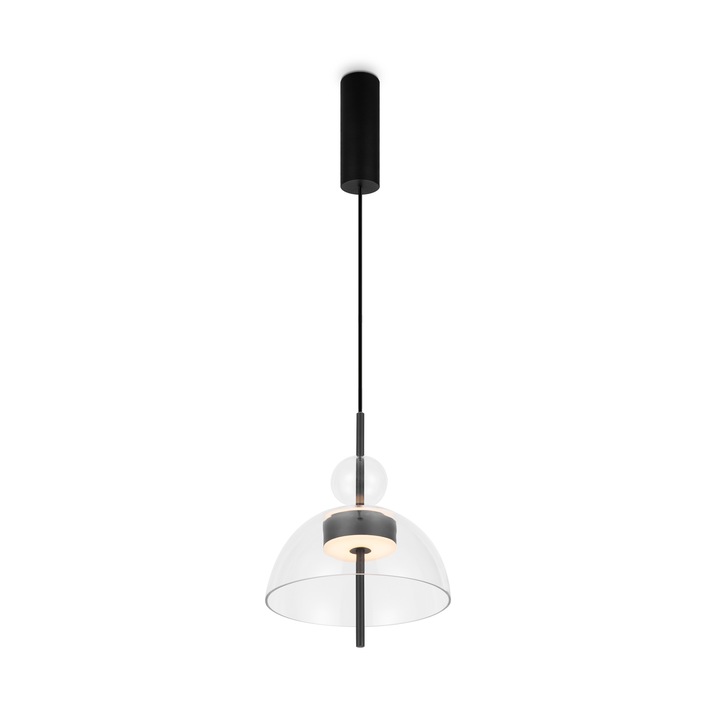 Maytoni Modern Bangkok Star LED полилей, черен, LED 12W, 1200lm 3000K