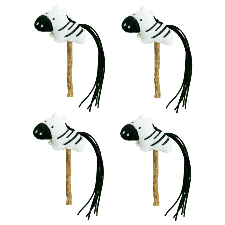 Комплект от 4 играчки за котки, QttvbTna, кадифе, 15 см, многоцветни